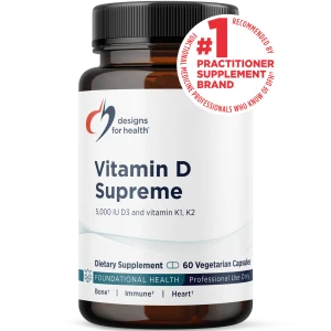 Designs for Health Vitamin D Supreme – D3 5000 UI, K1 & K2 (MK-4) cu GG-Gold®