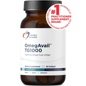 Designs for Health OmegAvail™ TG1000 – omega-3 w formie trójglicerydów, 1000 mg na kapsułkę softgel