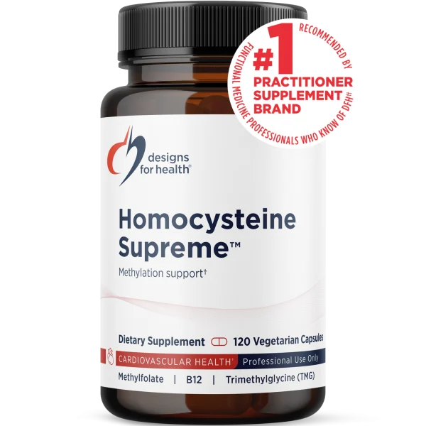 Designs for Health Homocysteine Supreme™ – TMG, 5-MTHF Folate & Methyl-B12 (60 Capsules)