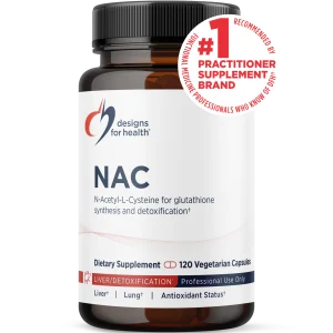 Designs for Health N-Acetyl-L-Cysteine (NAC) 900 mg – 120 Vegetarian Capsules