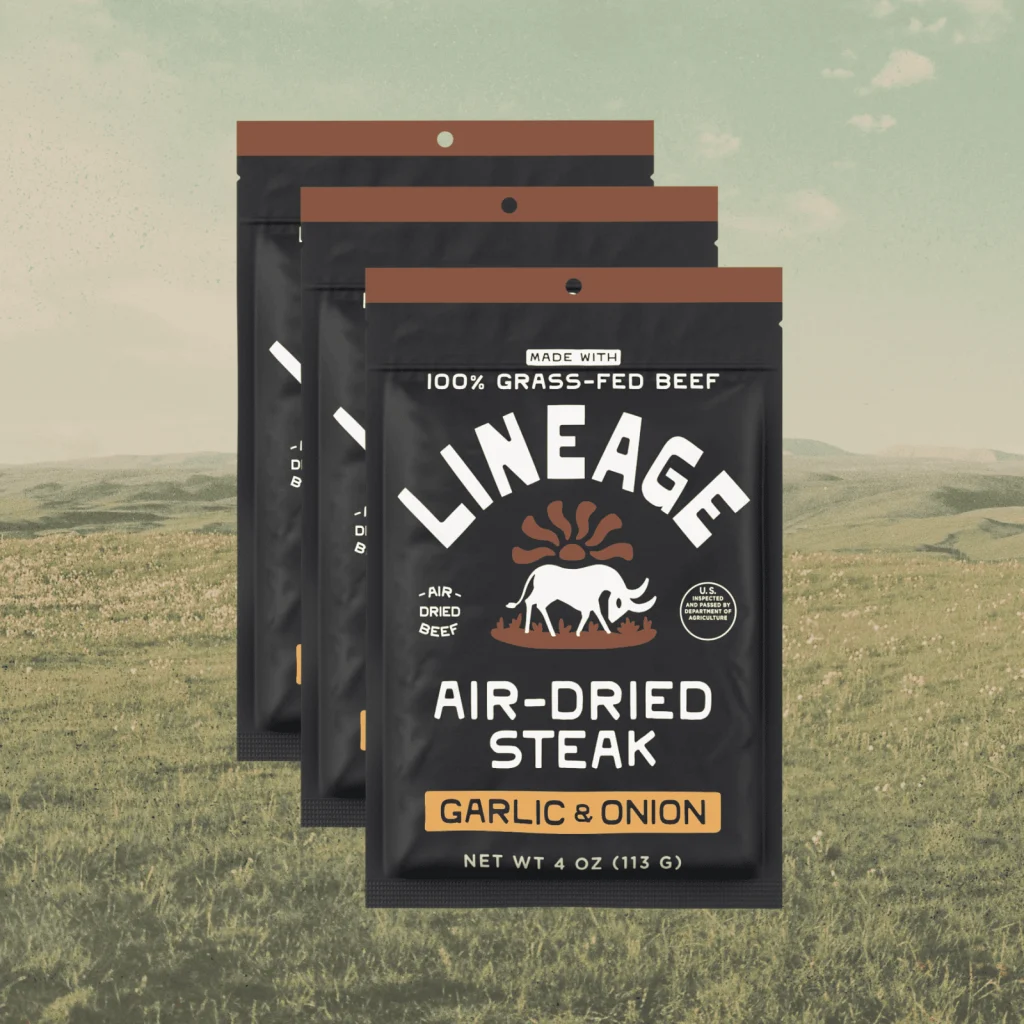 Trepack Lineage Air-Dried Steak Garlic and Onion, lufttorkad biff med vitlök och lök