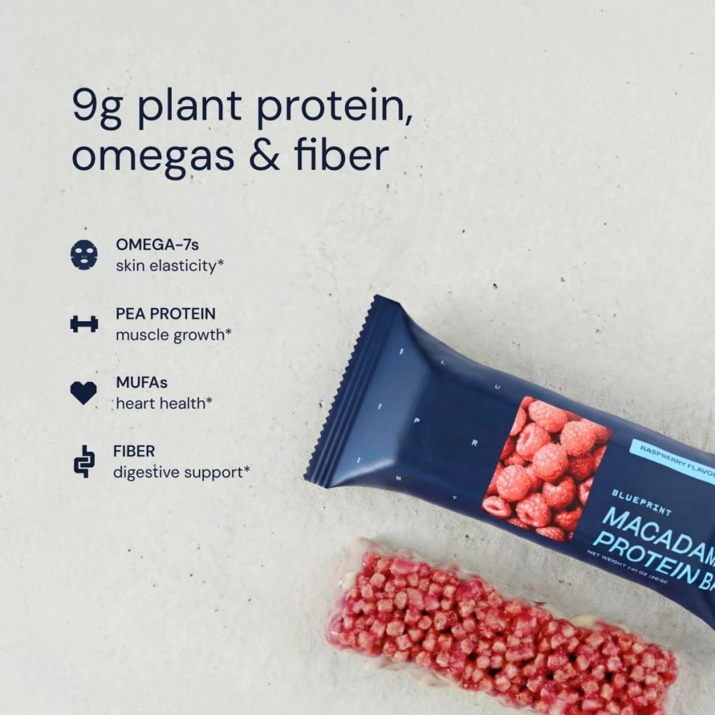 Macadamia Protein Bar 9g Protein Raspberry