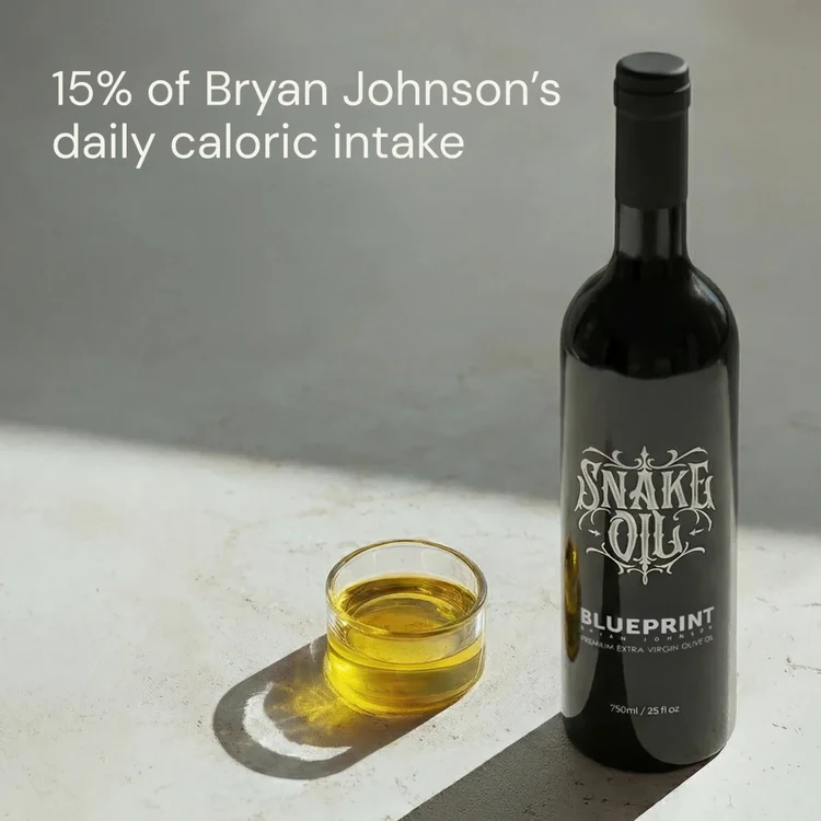 Blueprint Snake Oil EVOO Daily Intake Longevity Protocol