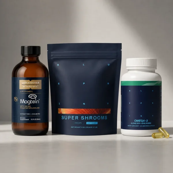Deep Work Bundle – Magnesium L-Threonate, Mushrooms & Omega-3