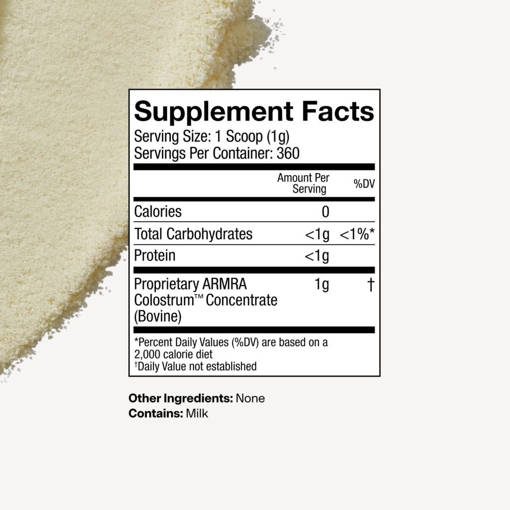 ARMRA Colostrum Unflavored XL-burk, livsstilsbild