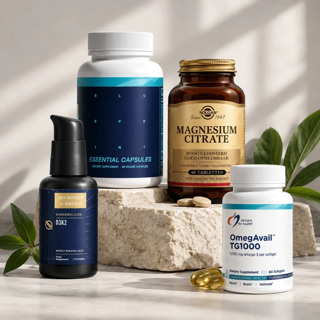 Longevity Essentials Bundle – Multivitamin, D3-K2, Omega-3 & Magnesium