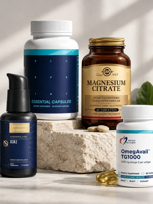 Longevity Essentials Bundle – Multivitamin, D3-K2, Omega-3 & Magnesium