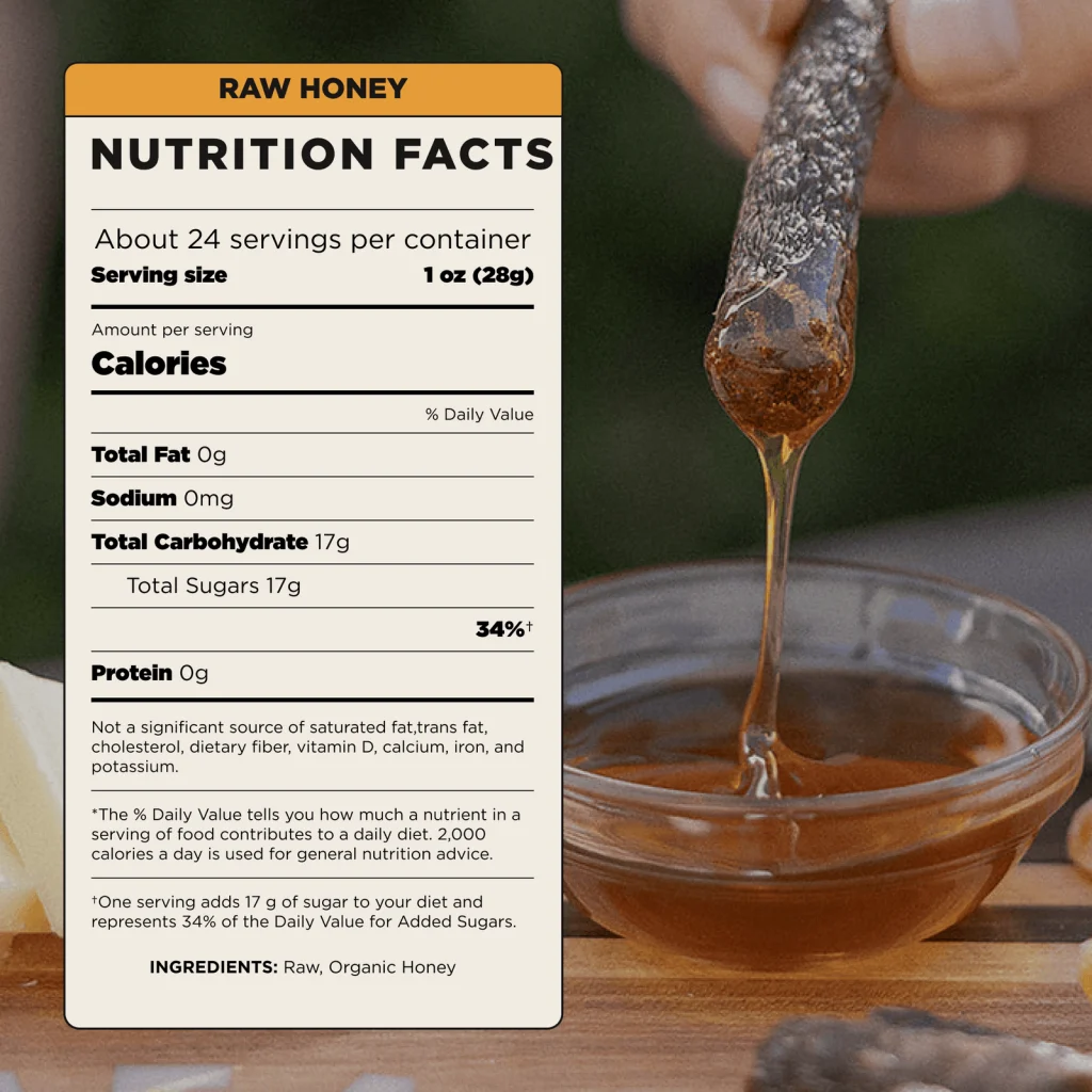 Raw Honey - Nutrition Facts