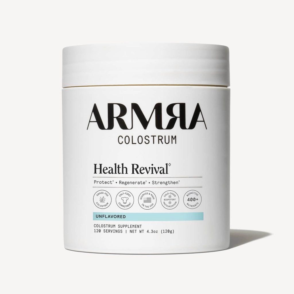 ARMRA Colostrum Unflavored, burk med 120 portioner råmjölkspulver