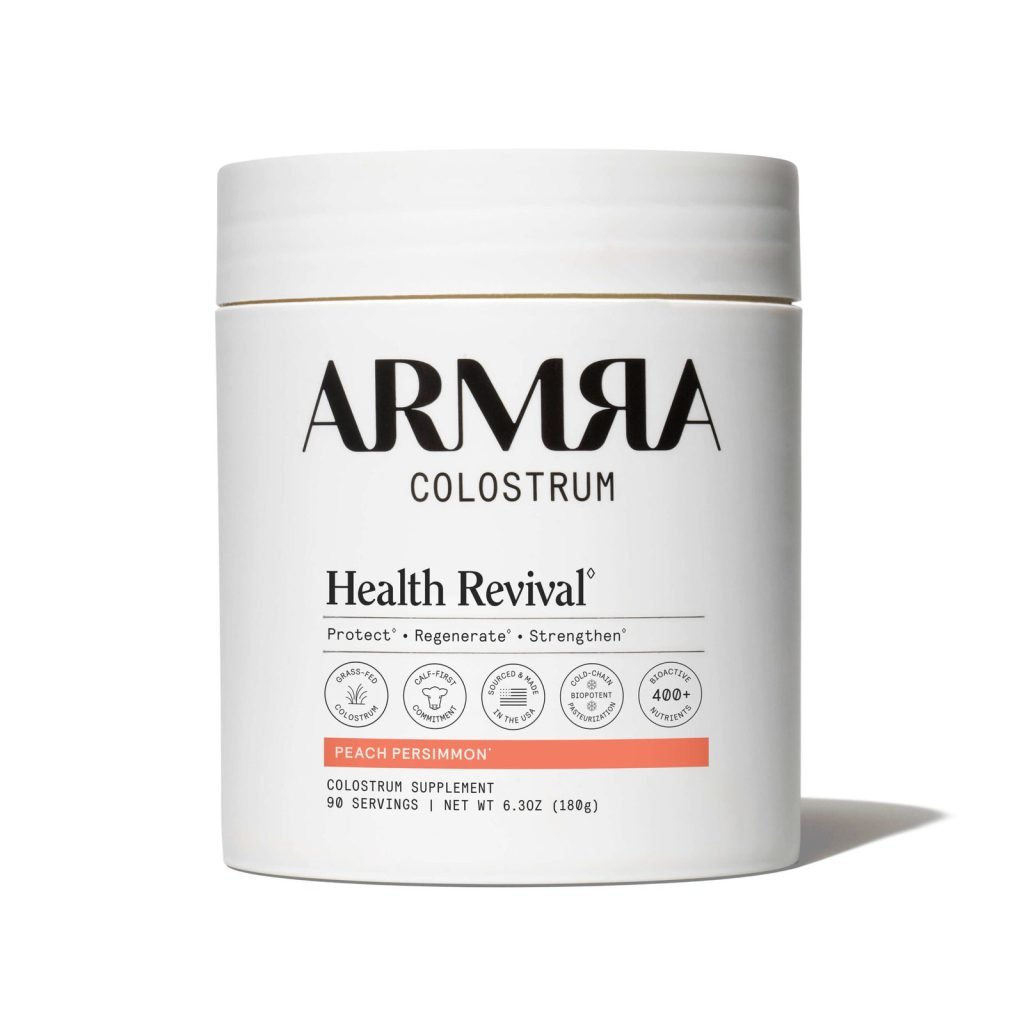 ARMRA Colostrum Peach Persimmon, burk