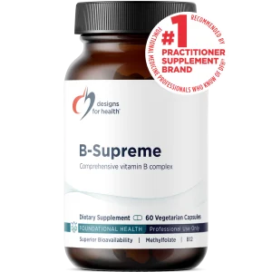 Designs for Health B-Supreme – Bioactive B-Complex with 5-MTHF Folate & Methyl-B12 (120 Capsules)