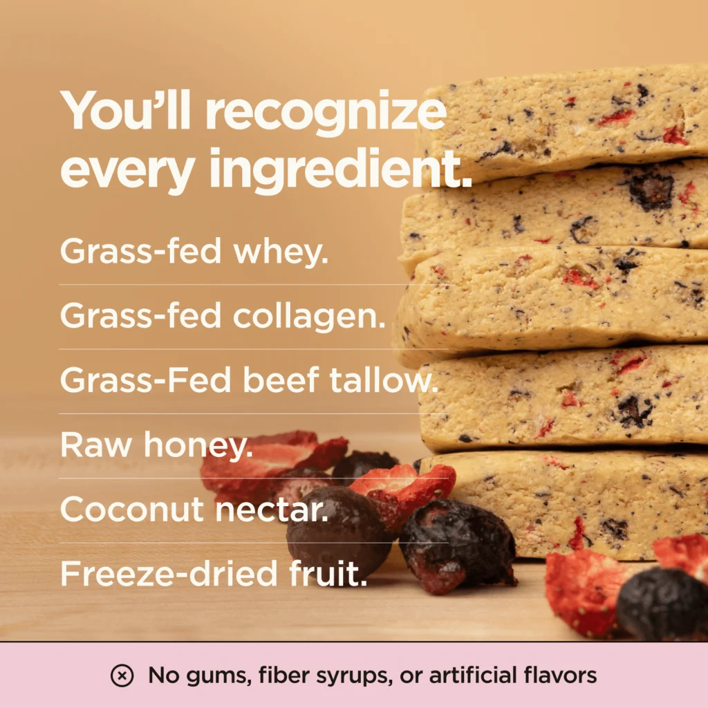 Lineage Protein Bar Mixed Berry - real-food ingredienser