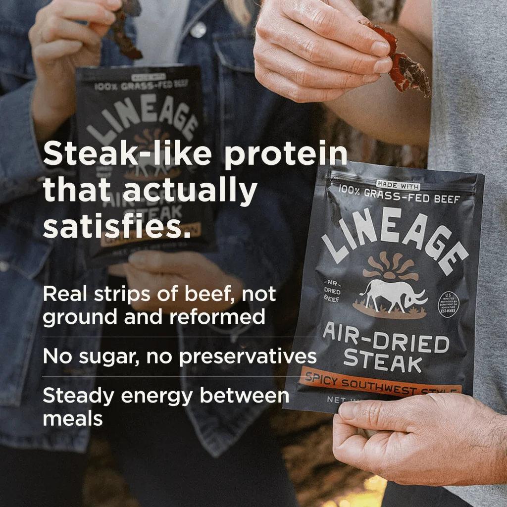 Lineage Air-Dried Steak lufttorkas långsamt under fem till sju dagar vid låg temperatur
