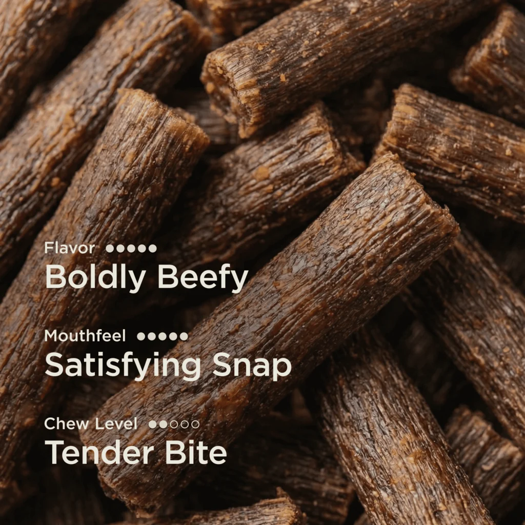 Lineage Beef Sticks - jamförelse med konkurrent