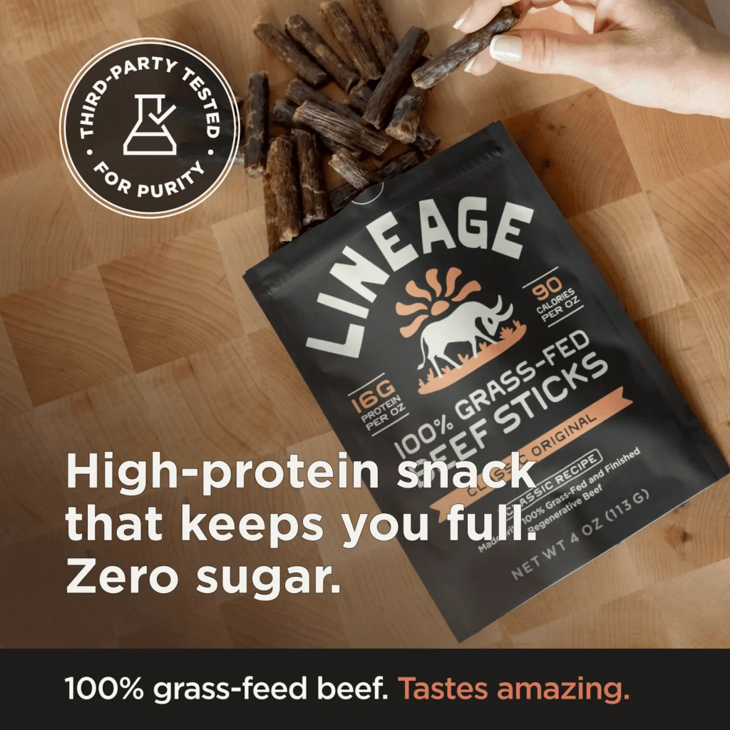 Lineage Beef Sticks - näringsinnehåll och egenskaper