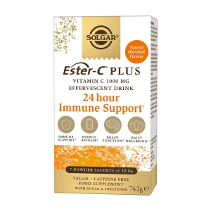 Solgar Ester-C Plus Effervescent 1000 mg – Orange Effervescent Powder (7 Sachets)
