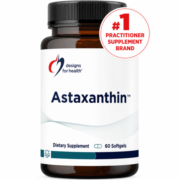 Designs for Health Astaxanthin – Carotenoid from Haematococcus Microalgae (60 Softgels)