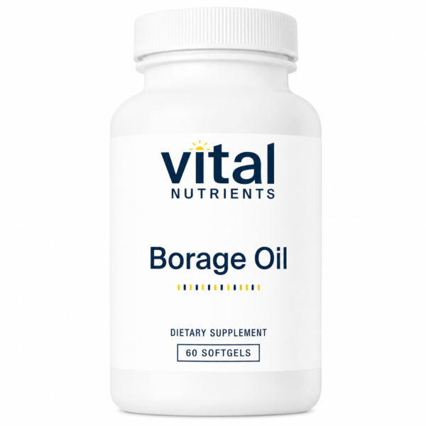 Vital Nutrients Borage Oil 1000 mg – 240 mg GLA per Softgel (60 Softgels)