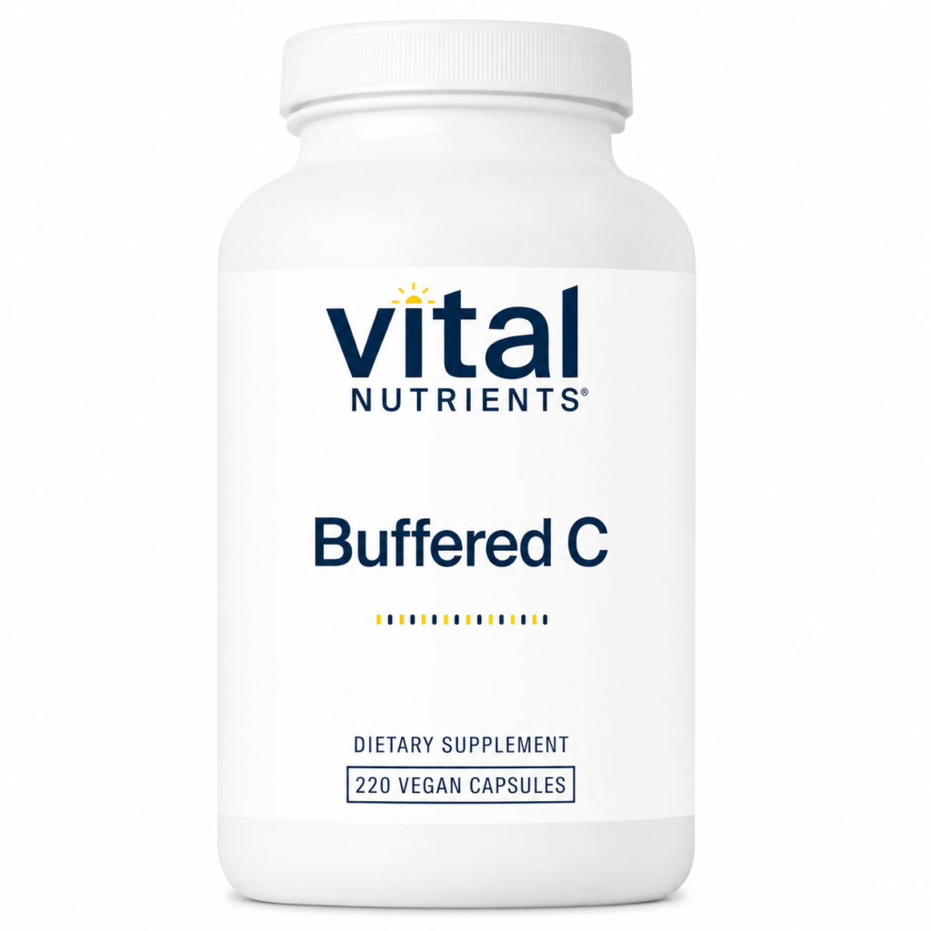Vital Nutrients Buffered Vitamin C 500 mg – pH-Neutral (220 Capsules)
