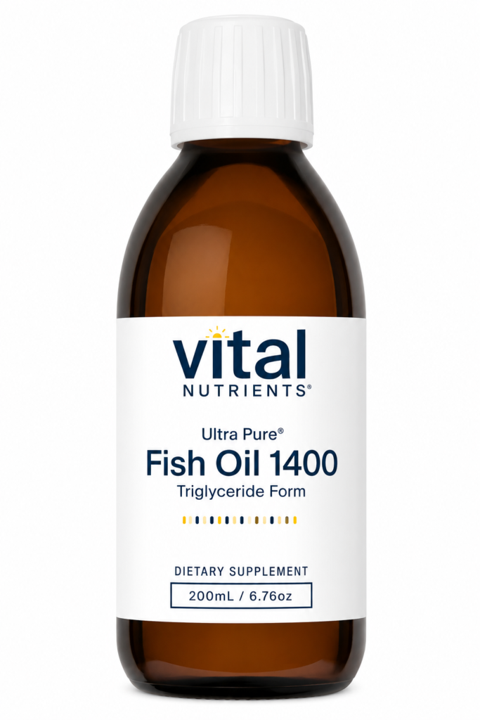 Vital Nutrients Ultra Pure Fish Oil 1400 – Liquid Omega-3 with Lemon (200 ml)