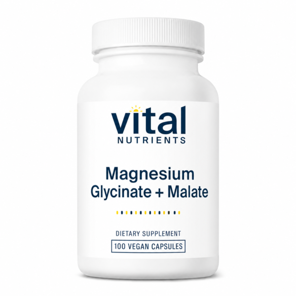 Vital Nutrients Magnesium Glycinate/Malate 120 mg (100 Capsules)