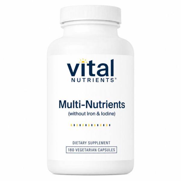 Vital Nutrients Multi-Nutrients – Iron- & Iodine-Free Multivitamin (180 Capsules)