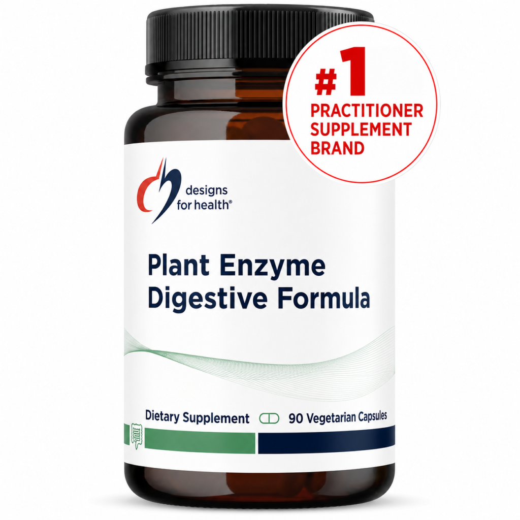 Designs for Health Plant Enzyme Digestive Formula – Vegan Digestive Enzymes (90 Capsules)