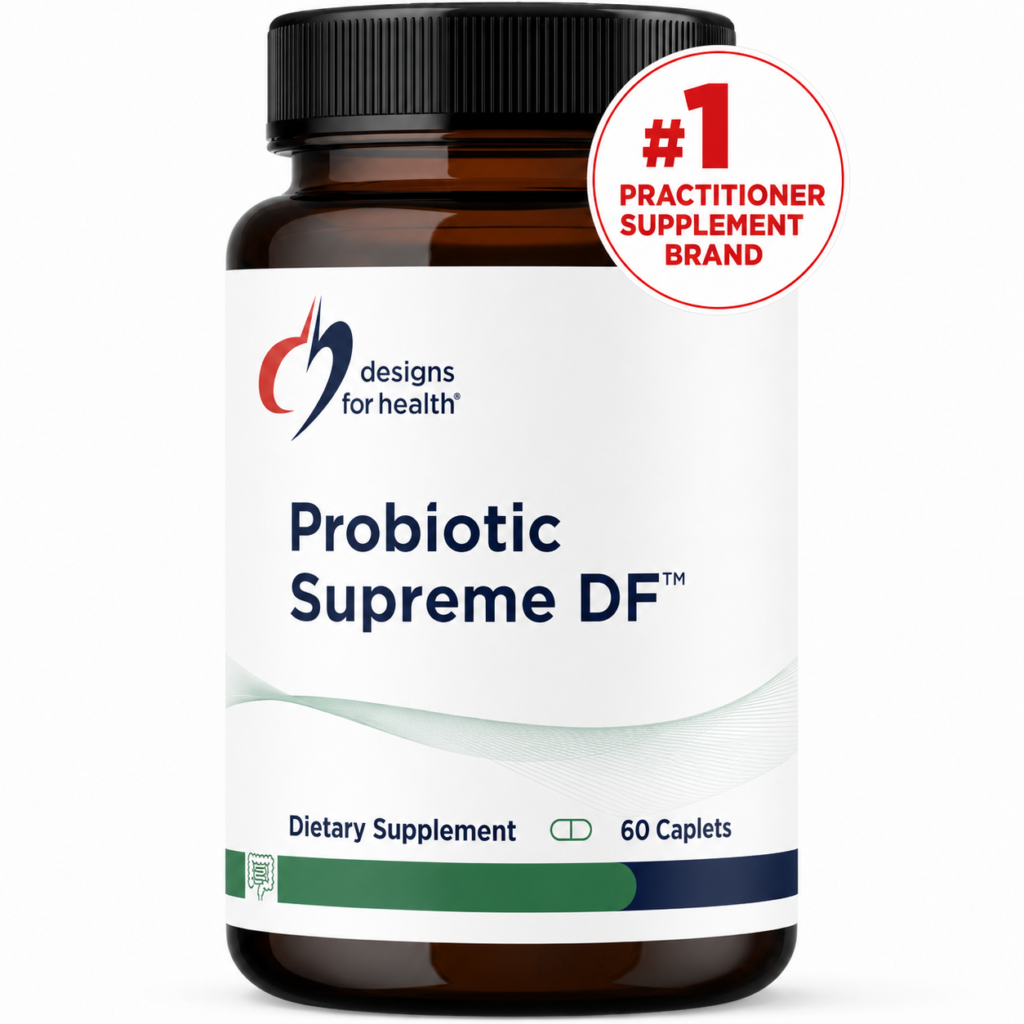 Designs for Health Probiotic Supreme DF – Dairy-Free, Delayed-Release Probiotic (60 Caplets)