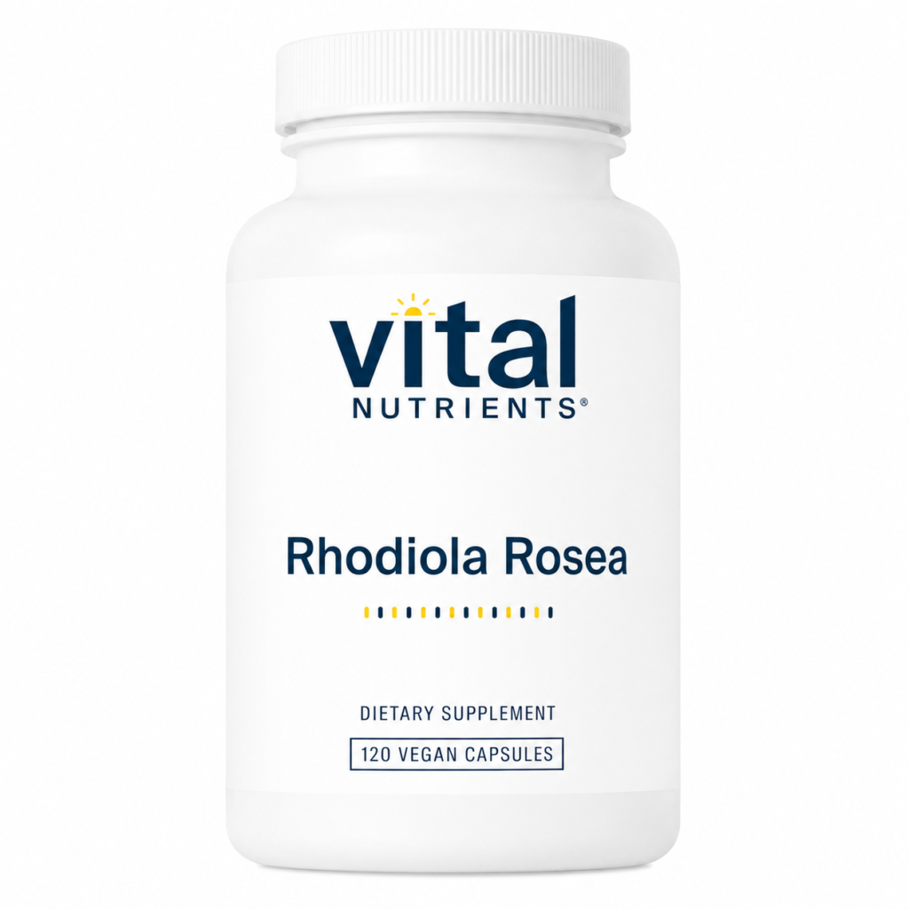 Vital Nutrients Rhodiola Rosea 200 mg – Standardised to 3% Rosavins (120 Capsules)