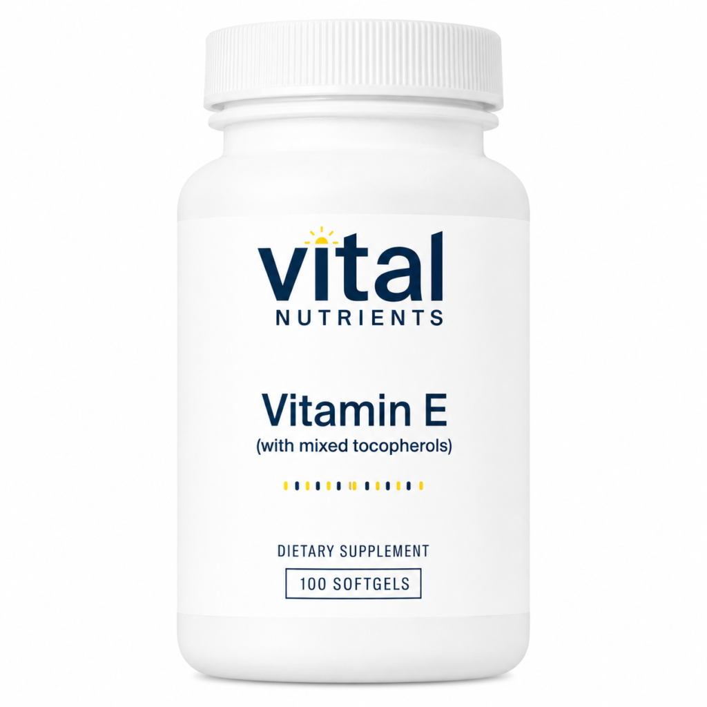 Vital Nutrients Vitamin E 400 IU – Natural Mixed Tocopherols (100 Softgels)