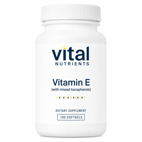 Vital Nutrients Vitamin E 400 IU – Natural Mixed Tocopherols (100 Softgels)