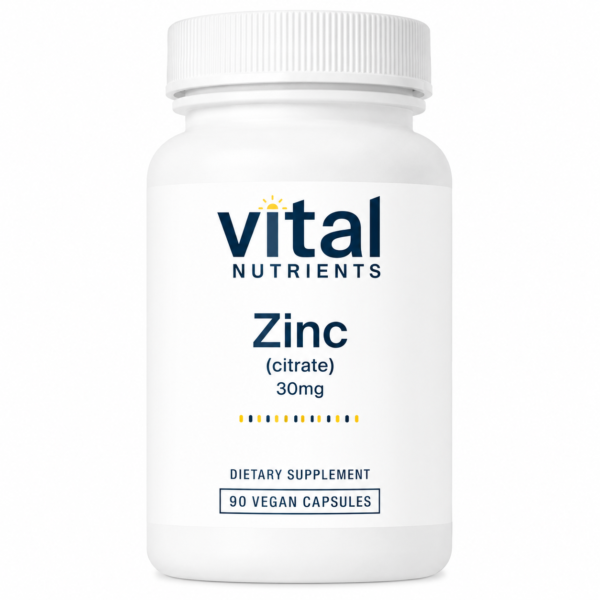 Vital Nutrients Zinc Citrate 30 mg (90 Capsules)