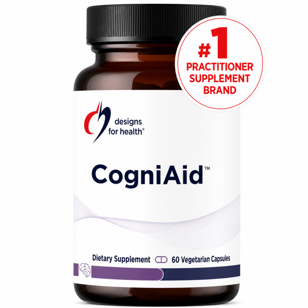 Designs for Health CogniAid™ – Grape & Blueberry Polyphenols, Ashwagandha, Ginseng & Bacopa (60 Capsules)